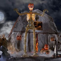 Home Depot’s 12 Foot Inferno Pumpkin Skeleton Halloween Prop