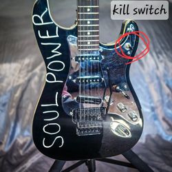 Fender Tom Morello Soul Power Stratocaster Electric Guitar Black Artist Signature