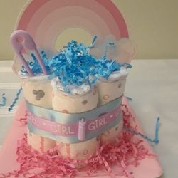 Gender Reveal Diaper Cake