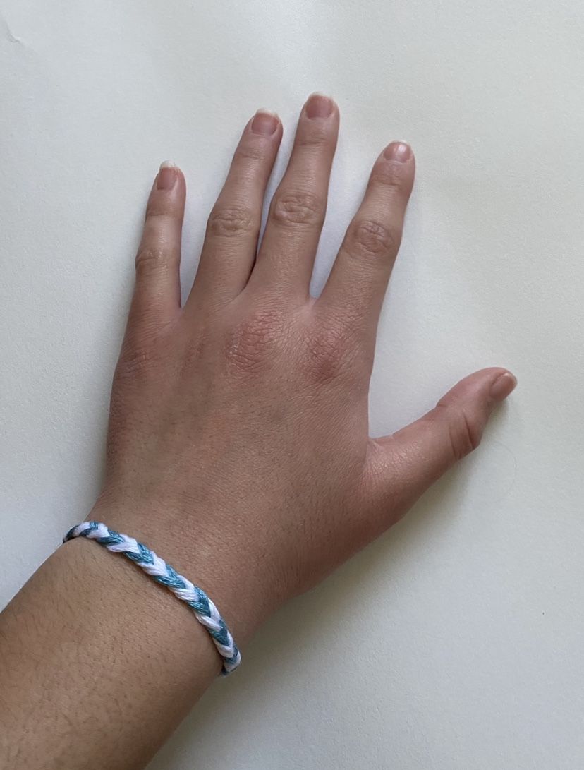 Blue and White Braided Bracelet
