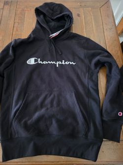 Champion men pull over hoodie black
