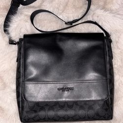 Authentic coach, leather cross body