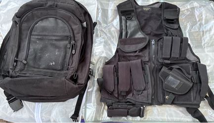 Tactical Vest LBV Load Bearing & Tactical Bag Good Condition $40 for both