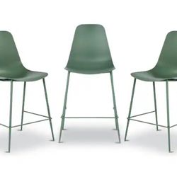 Poly and Bark Isla Counter Stool (Set of 3) - Pistachio Green
