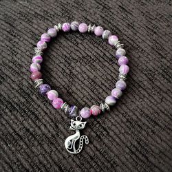 Acrylic Stretch Beaded Bracelet