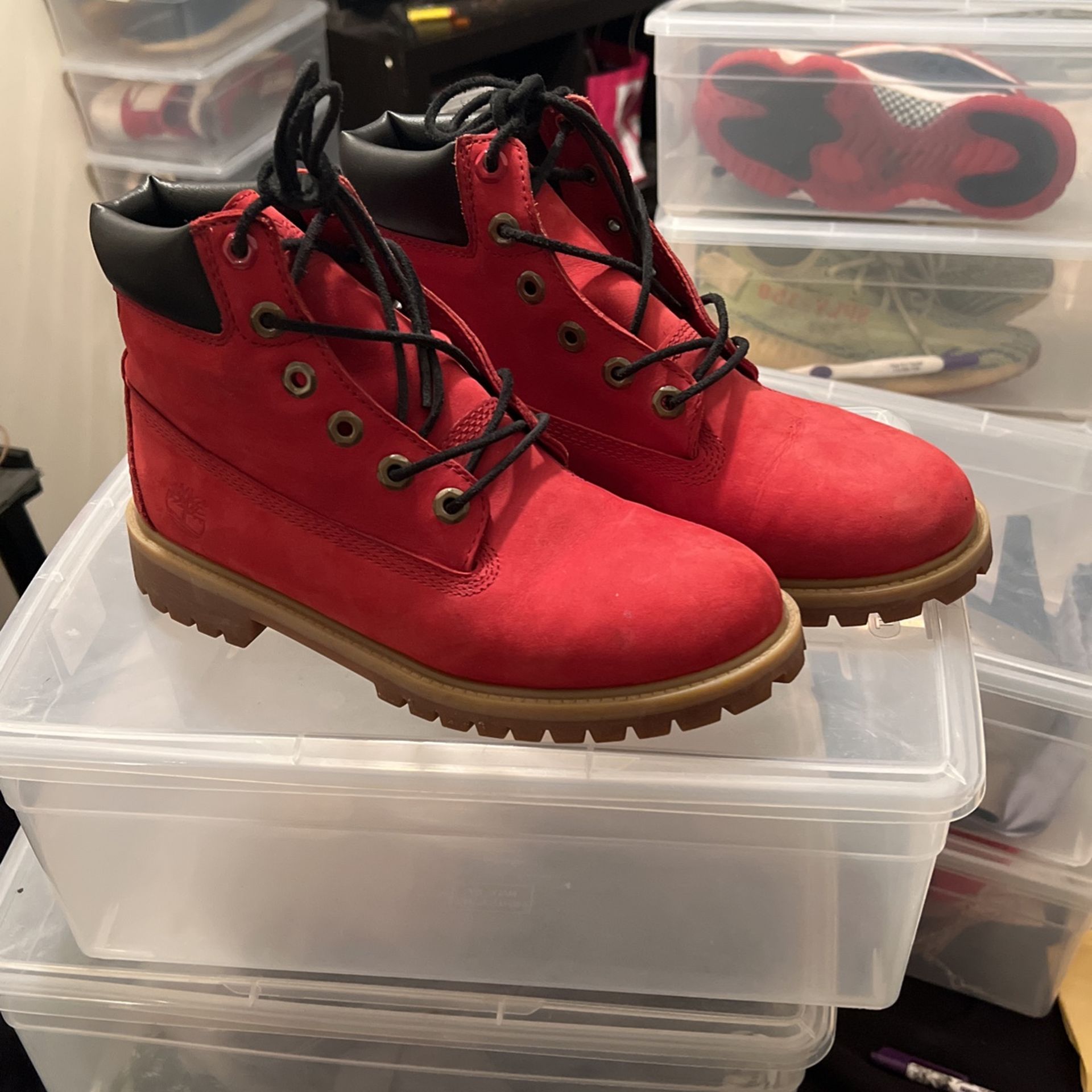 Vintage Red Timberland Boots
