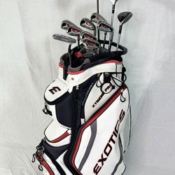 Men’s RH Complete Golf Club Set | Adams Woods Driver Heater Irons Putter + Cart Bag