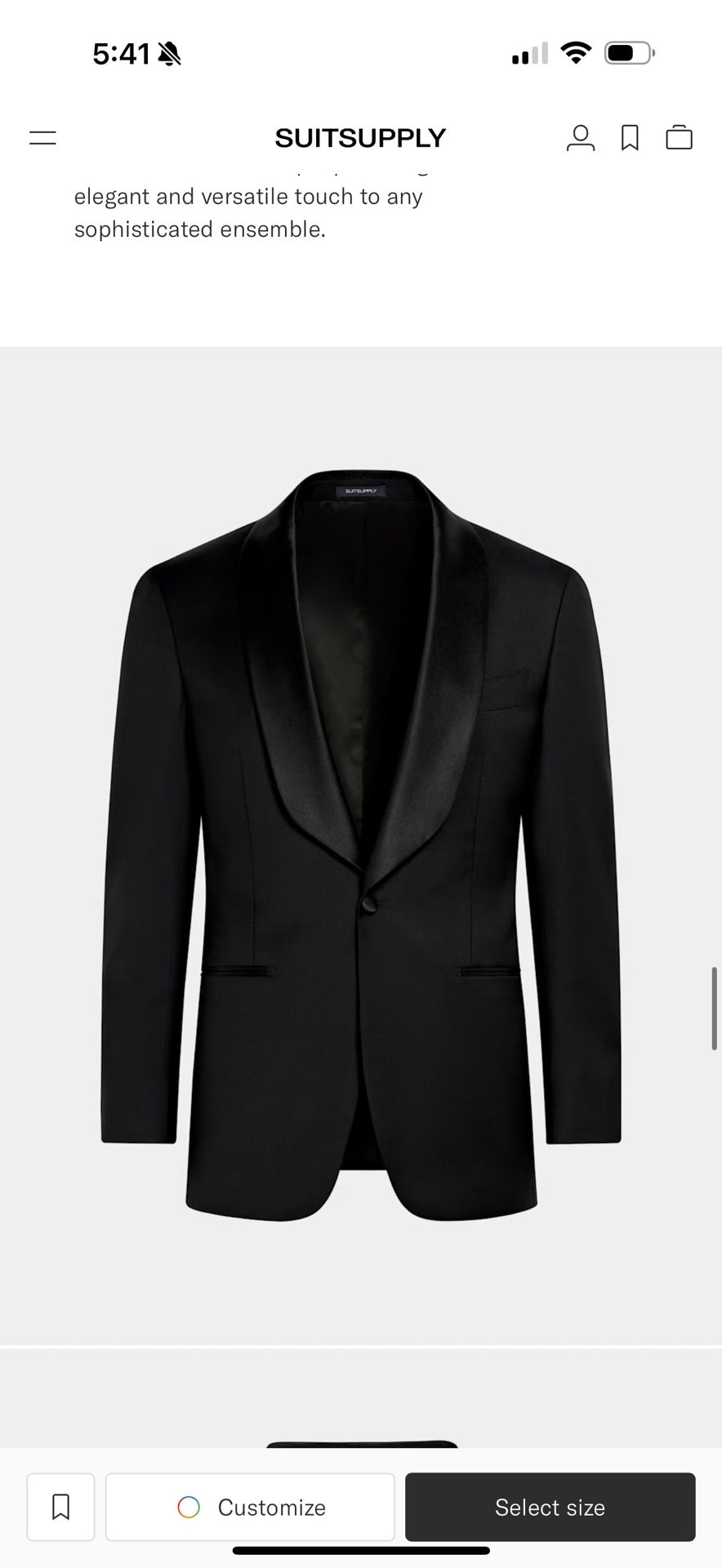 Black Tuxedo Suit Plus Hugo Boss Shirt