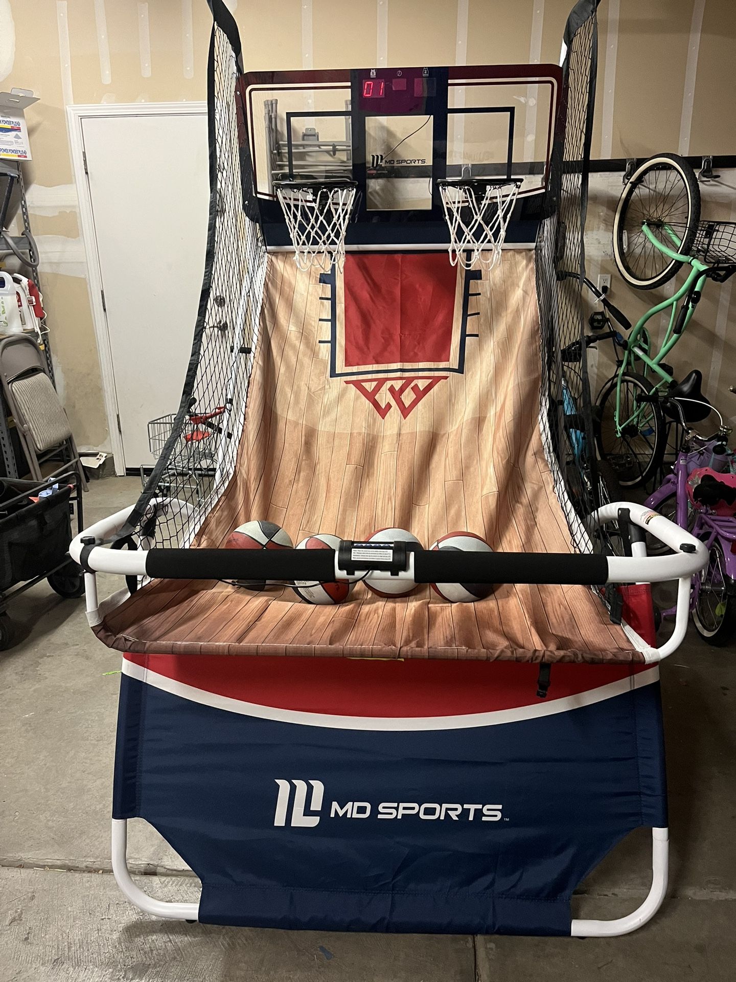 MD Sports EZ Fold 2 Player Arcade Basketball Game 