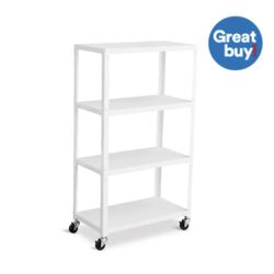 4-Tier Rolling Utility Cart - Mint (NIB) or White (assembled) - Can Deliver For $45