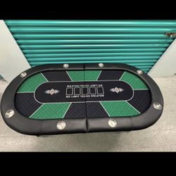 Premium Poker Table w/ LED Lights – Like New!