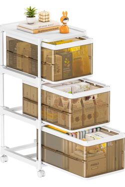 3 Tier Rolling Storage Drawers
