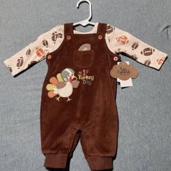 NEW Babies First Thanks Giving / Football Outfit
