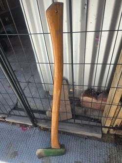 Wooden handle axe
