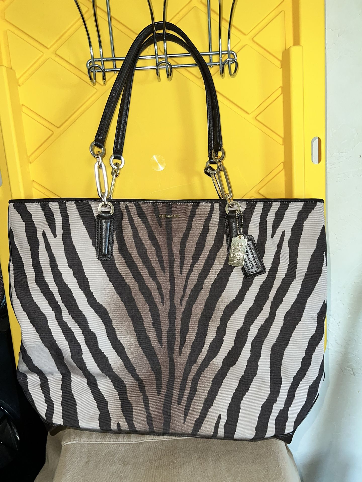 Coach Zebra Print Handbag