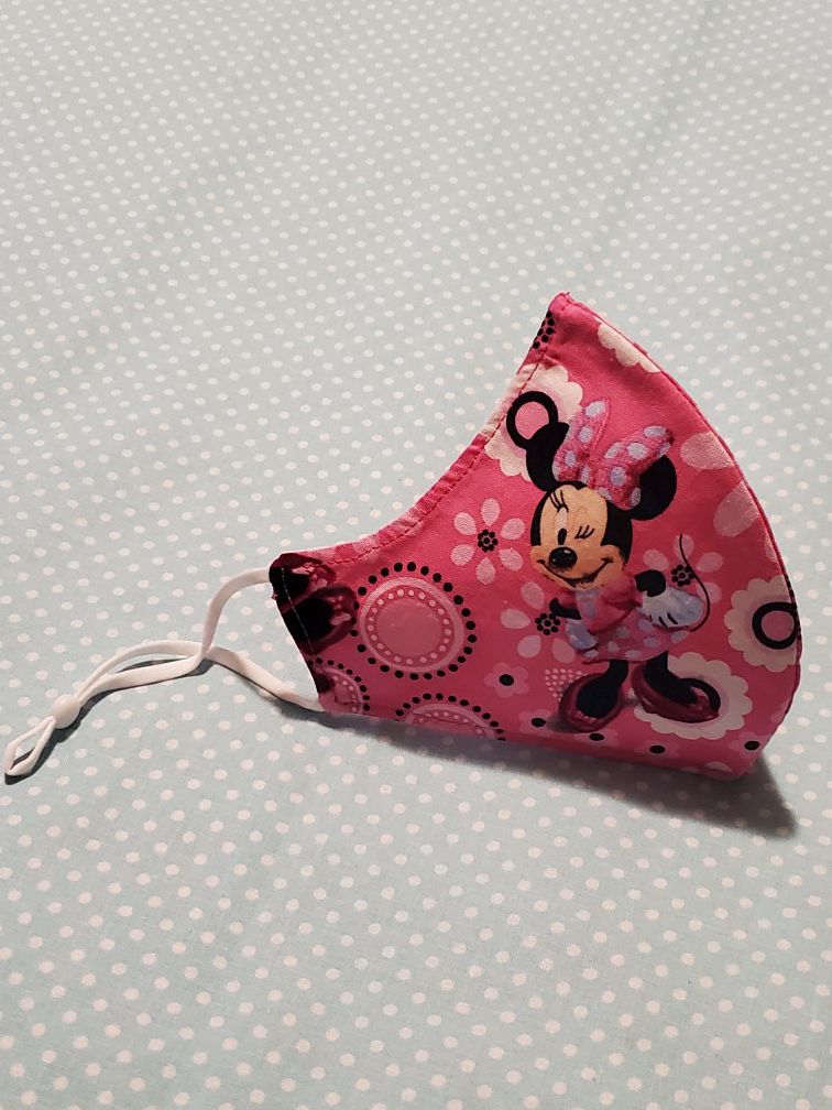 Youth Handmade Minnie Mouse Adjustable Face Mask