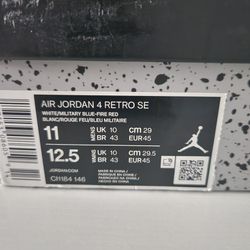 Air Jordan  4 Retro SE  size 11