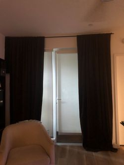 Ikea Brown Velvet Curtains