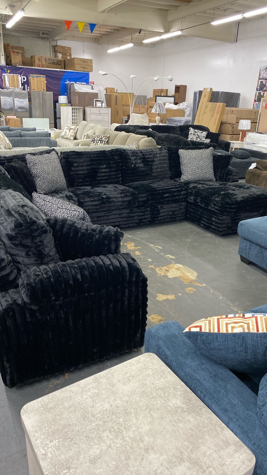 Big black Beauty $10 Down XL Big Plush Sectional Ready For Delivery $1899 Was $2799 In Big Stores. Bad Credit Ok 