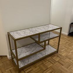 Faux Marble Console Table