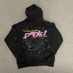 Black and Pink OG spider/sp5der hoodie size S