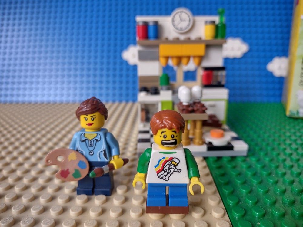 Lego Easter Painting Eggs Scene
