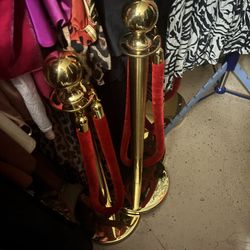 6 Gold Post Stanchions