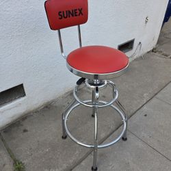 Chrome Hydraulic Shop Stool