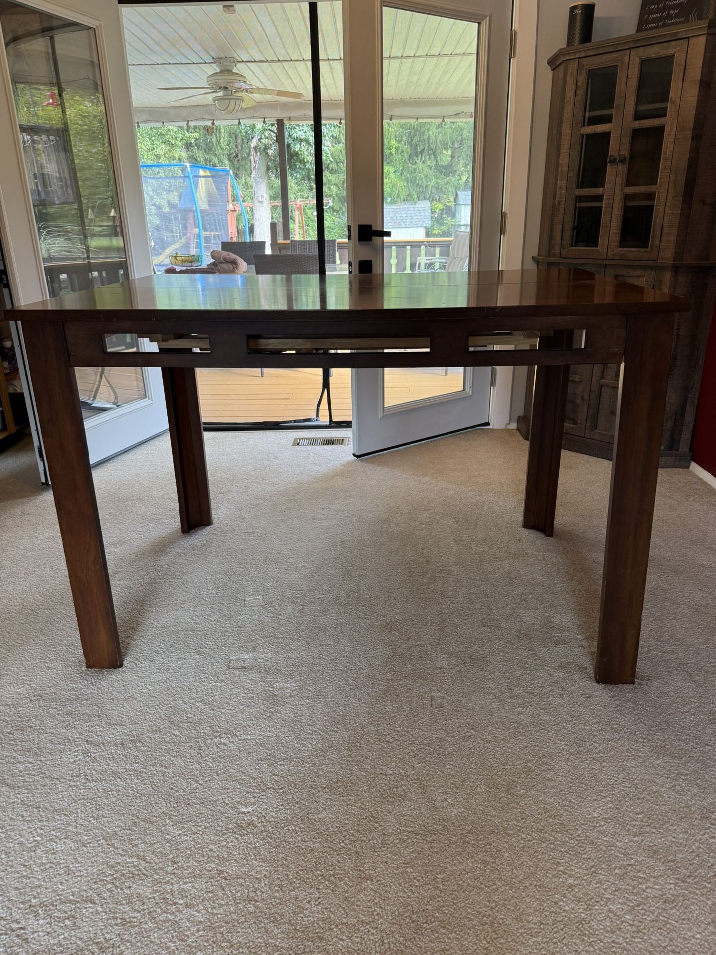 Beautiful Cherry Wood Dining Room Table And Six Chair Chairs