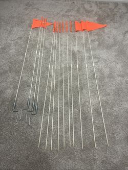 Sports Soccer 4 Corner Flags And 10 Agility Training Flags 