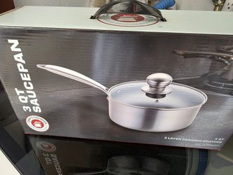 New Chef's Counter 3qt Alum Saucepan with Lid