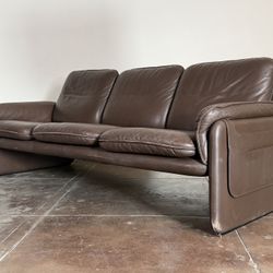 Vintage 1970s DeSede Mid Century Leather Sofa