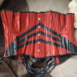 Sexy Red And Black Corset 
