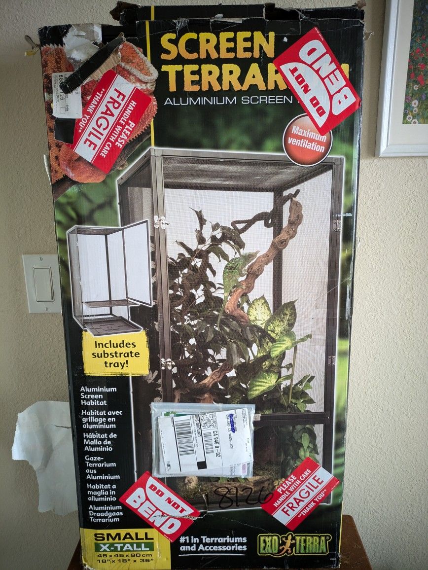 Brand new, MESH (!!) Screen Terrarium