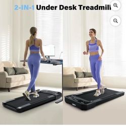 PAOLFOX Treadmill 300 lb Capacity, Under Desk Treadmill, Treadmills for Home with Wide Tread Belt, Walking Pad Treadmill with 12 Preset Programs, Desk