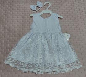 White Girl's dress - 9 months old