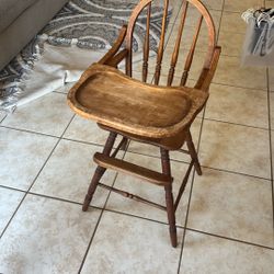 Wooden High Chair 