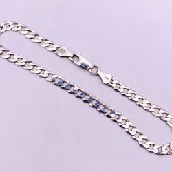 Sterling Silver Curb Link Bracelet Stamped 925