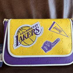 NEW Lakers NBA Loungefly Purse, Lakers Purse