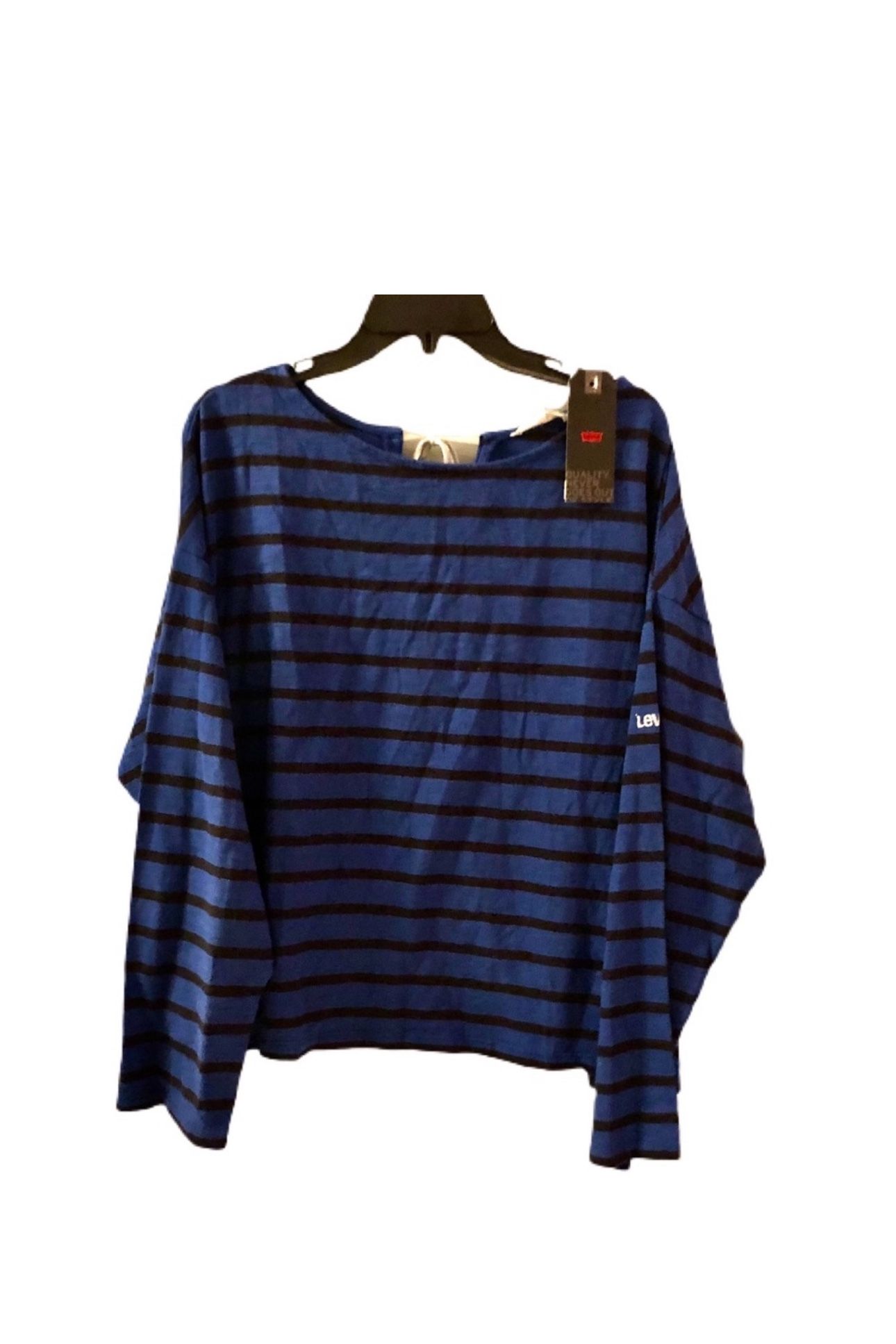 Levis women's blouse in blue and black stripes, size XXL, new