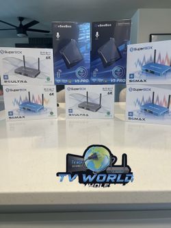 SuperBOX Super box S6 Models Max, Pro, Ultra, Supreme & Vsee Models V3 Plus V5 Pro Vsee Elite ultra 8 wholesale available