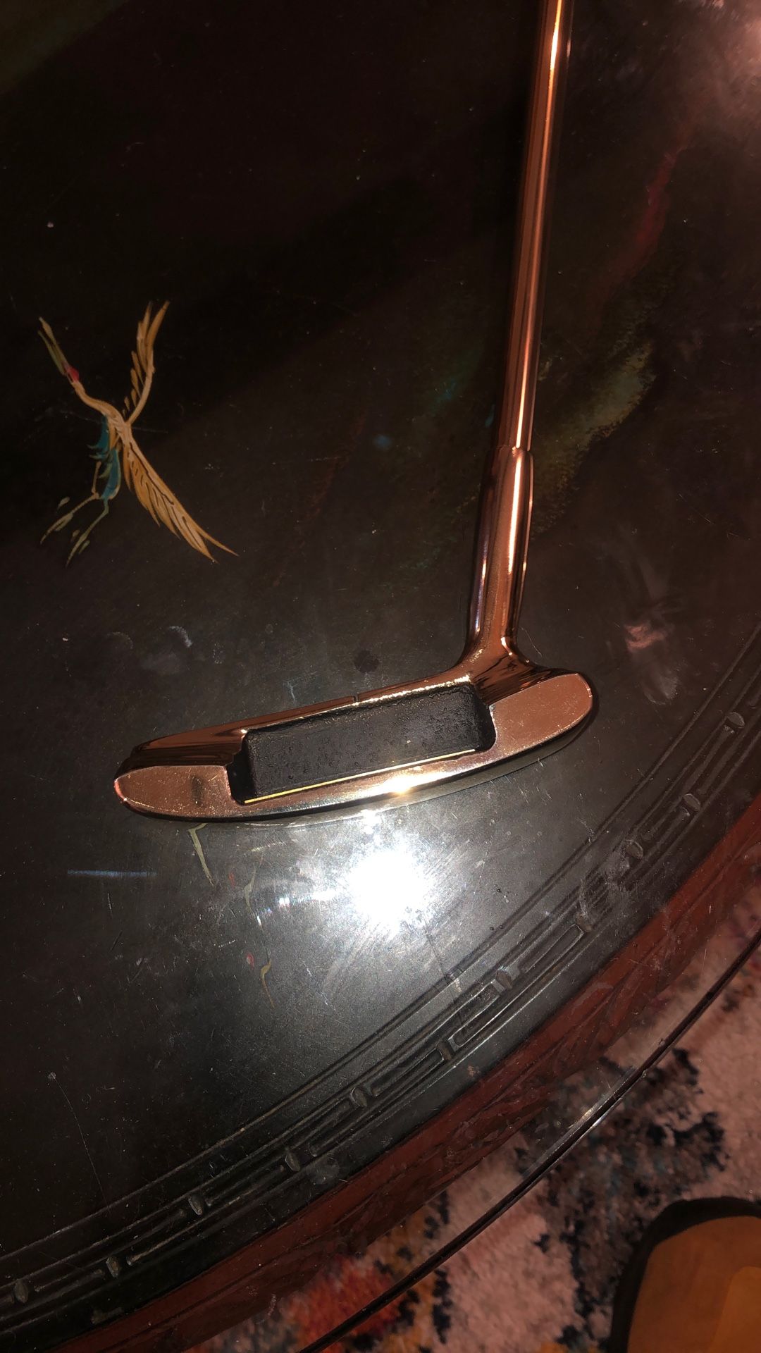 very nice 24k gold plated left handed putter.