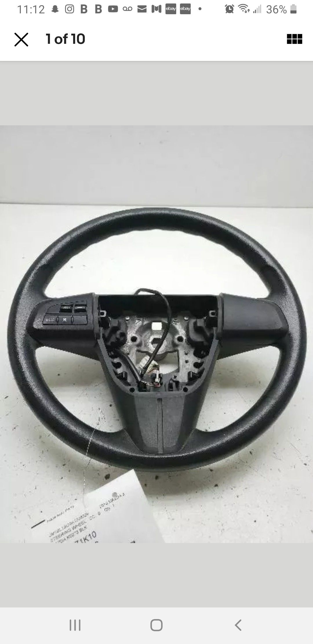 10-13 Mazda 3 OEM steering wheel