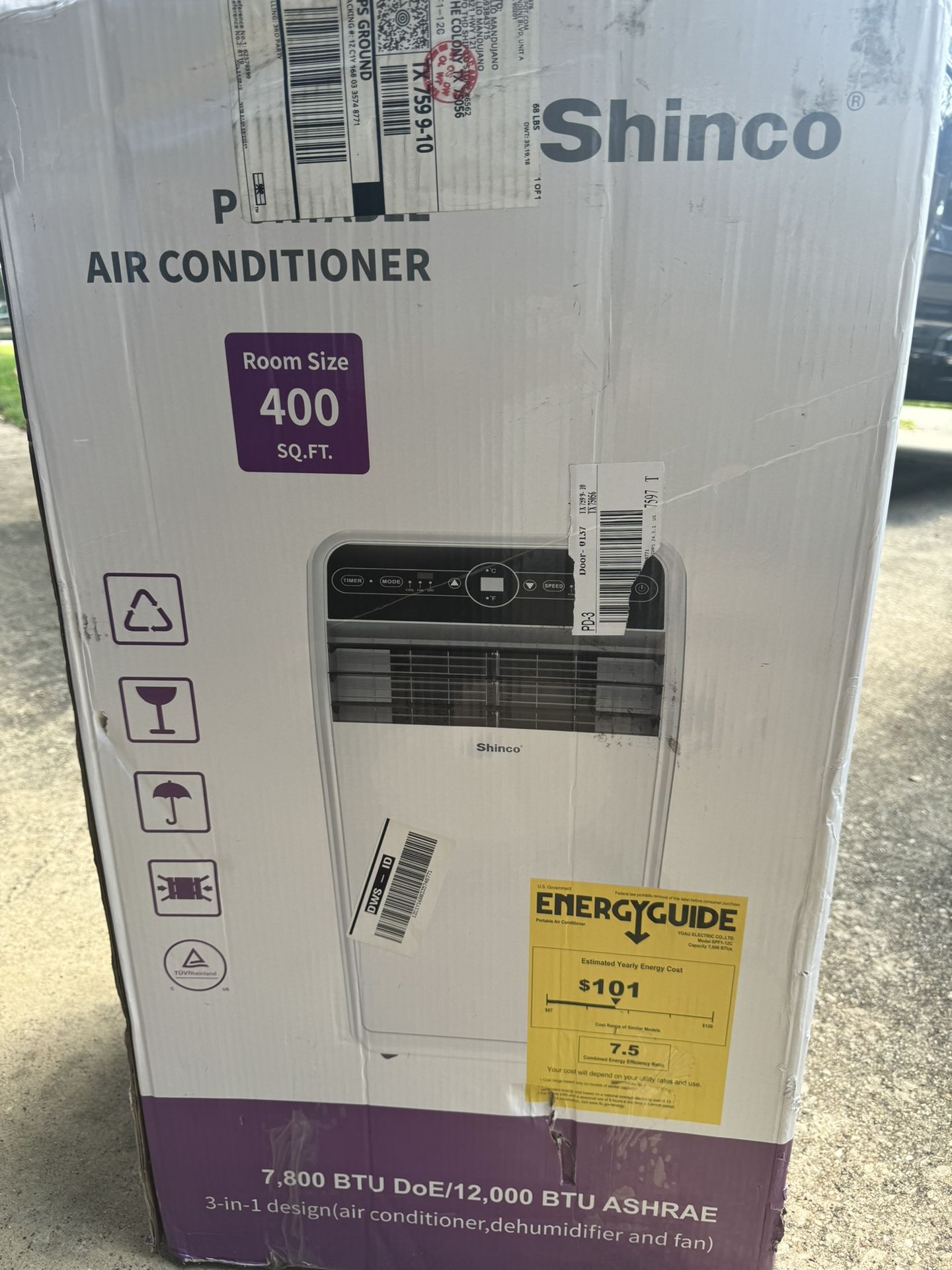 Shinco Air Conditioner New 7800 BTU