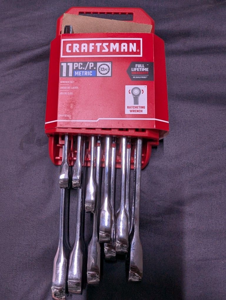 Craftsman 11pc Ratcheting Wrench Set (Metric)