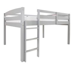 Junior size full loft bed -grey