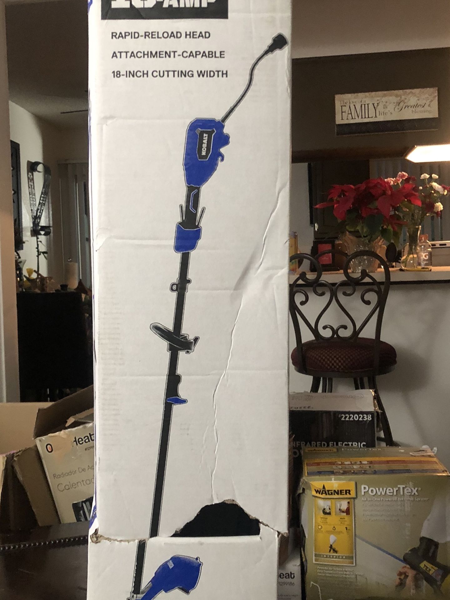 Kobalt 10-Amp 18-in Corded Electric String Trimmer with Attachment Capable