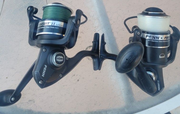 Two Penn 6000 Pursuit 2 Fishing Spinning Reels