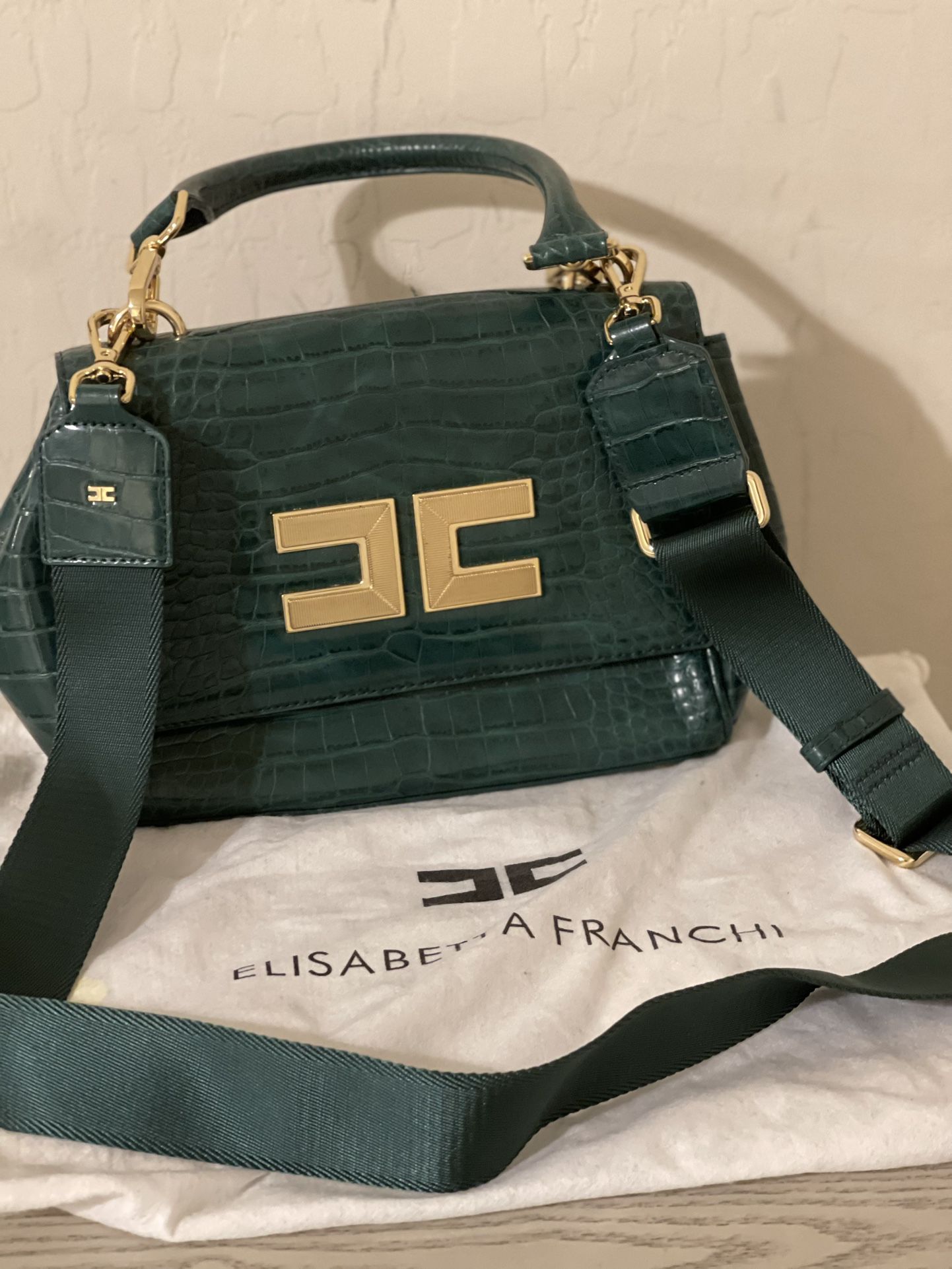 Elisabetta Franchi, Green Bag Medium Size for Sale in Las Vegas, NV ...