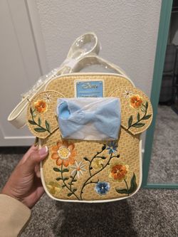 Loungefly Disney Minnie Mouse Raffia Floral Ears Crossbody Bag - BoxLunch Exclusive